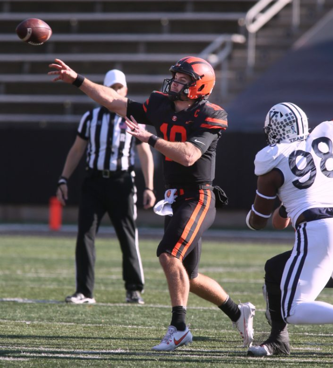 Blake Stanstrom and the Princeton University football team fall to Yale University football in exciting senior day game